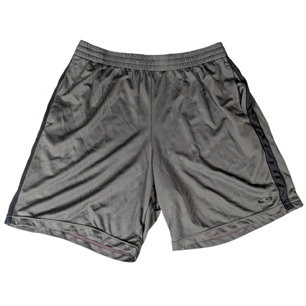 Champion‎ C9 Duo Dry Mens Athletic Basketball Shorts Charcoal Grey Black Stripe